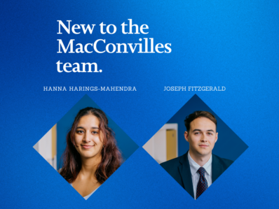 Welcome New Graduates Joseph & Hanna to MacConvilles: Fresh Perspectives in Quantity Surveying & CDM